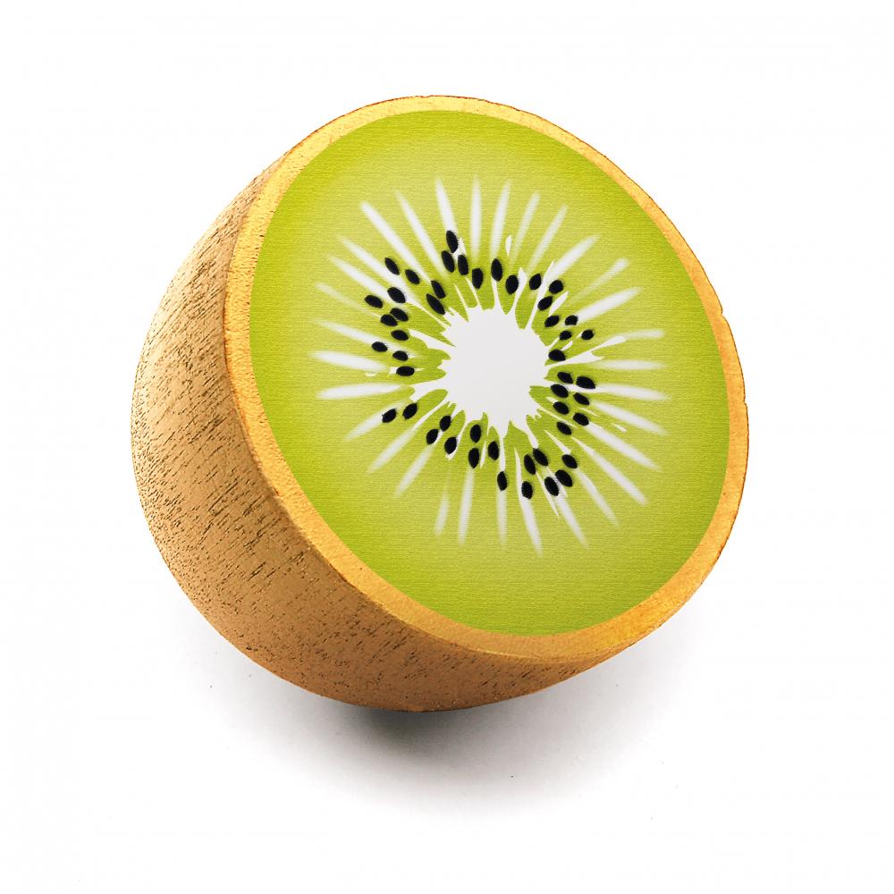 Kiwi, halb Holzfigur