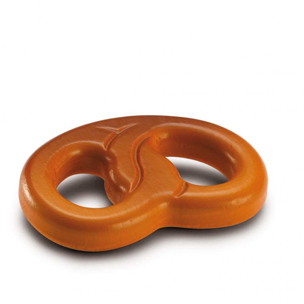 Brezel Holzfigur braun