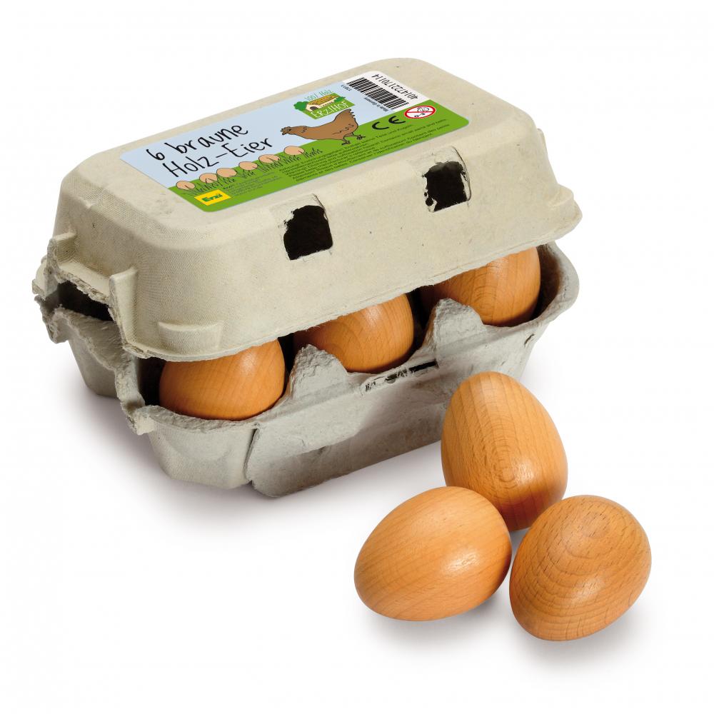 Eier braun im Karton Kaufmannsladen