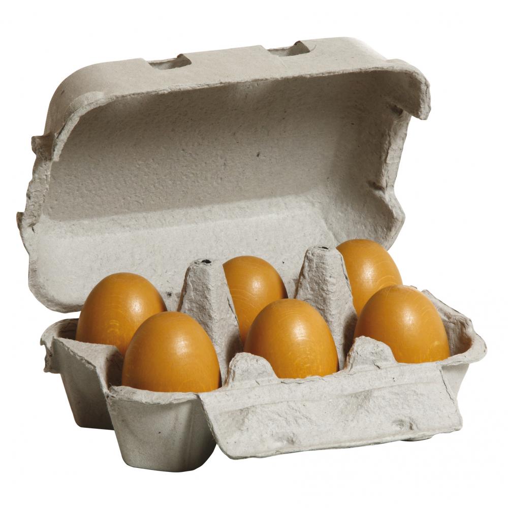 Eier braun im Karton Kaufmannsladen