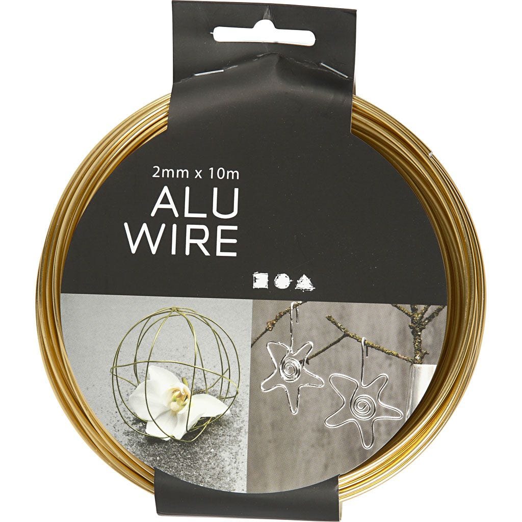 Aludraht 2mm Gold Kindergartenbedarf