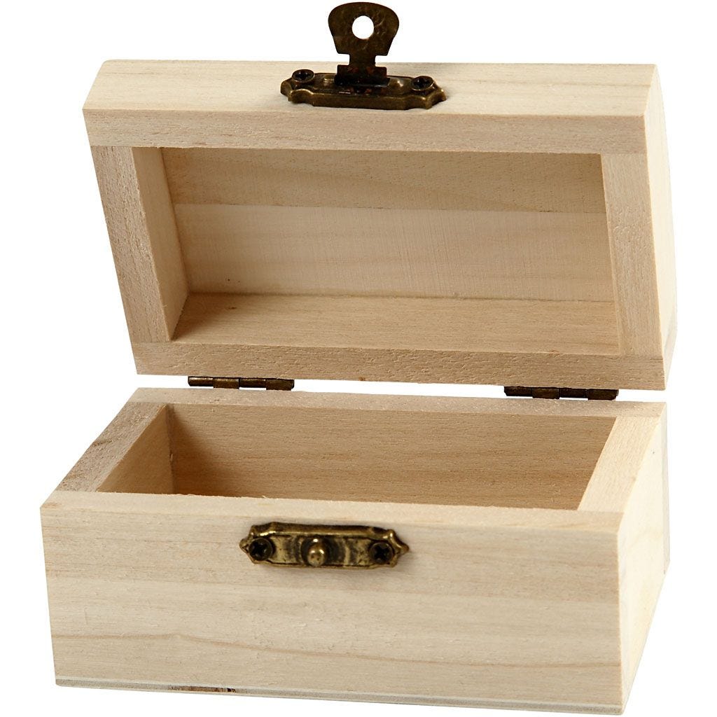 Schatzkiste 9x5, 2x4, 9 cm Holz