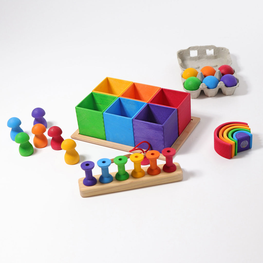 Holzkiste Sortierhilfe Kindergartenbedarf