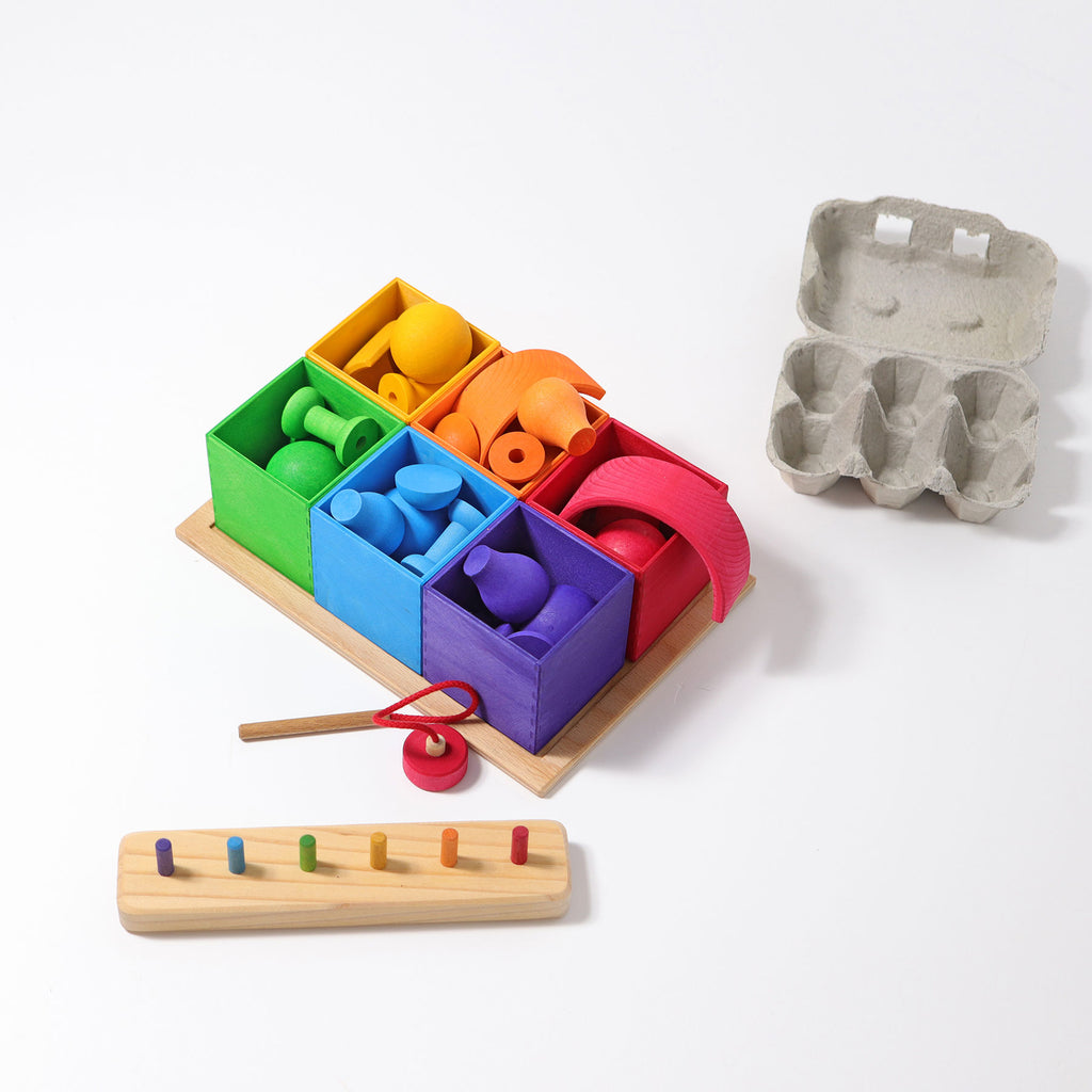 Holzkiste Sortierhilfe Kindergartenbedarf