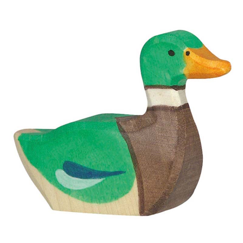 Erpel schwimmend Holzfigur Kindergartenbedarf