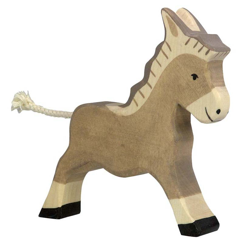 Esel laufend Holzfigur Kindergartenbedarf