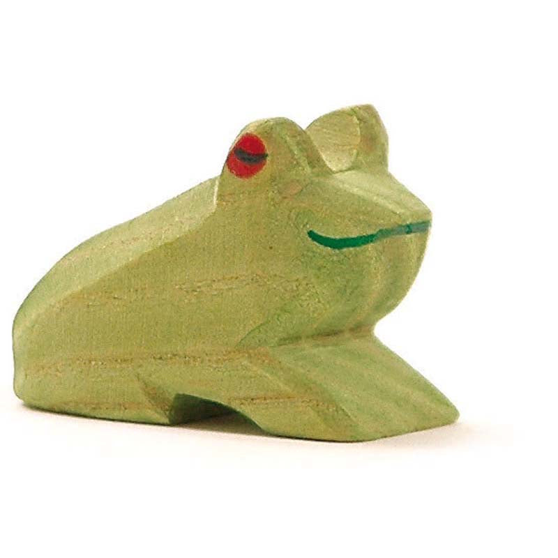 Frosch sitzend Holzfigur Kindergartenbedarf