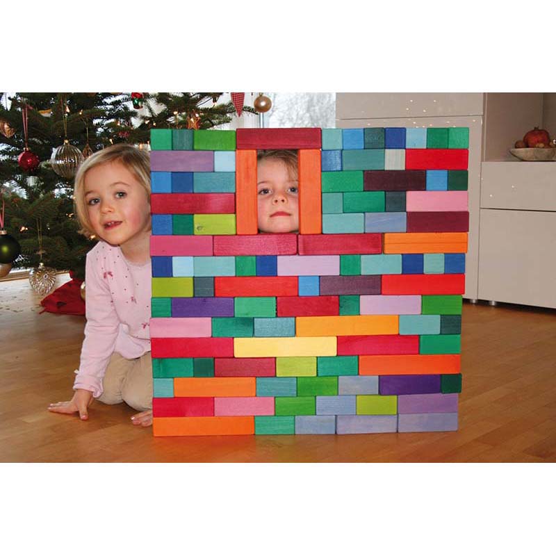 Grosse Stufenpyramide Bauklötze Kindergartenbedarf