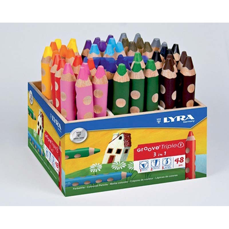 Holzaufsteller Lyra Buntstifte Kindergartenbedarf 