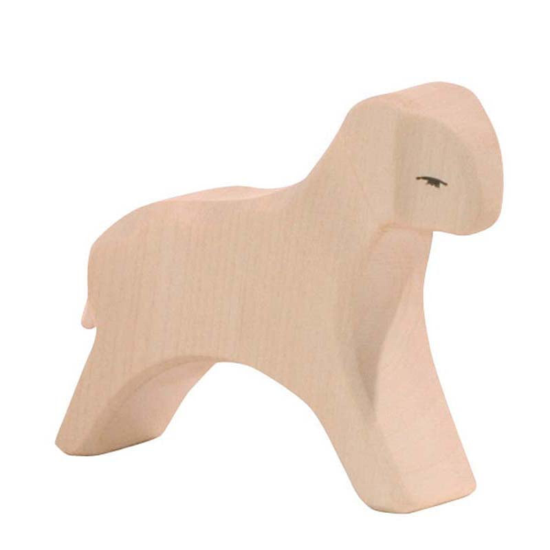 Lamm laufend Holzfigur Kindergartenbedarf