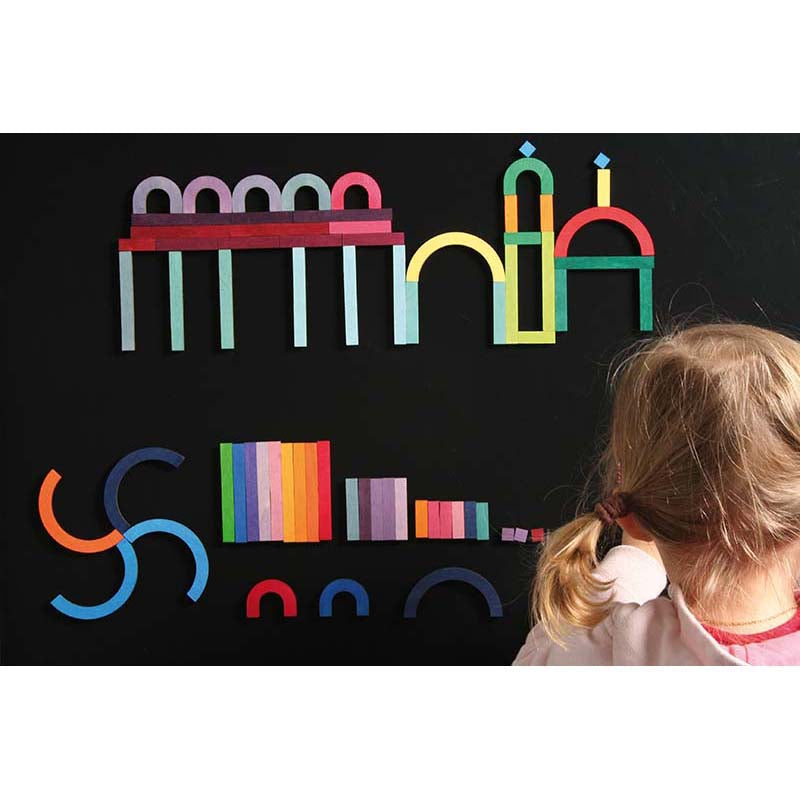 Alphabet Magnetspiel in Magnetbox bunt Holz Kindergartenbedarf