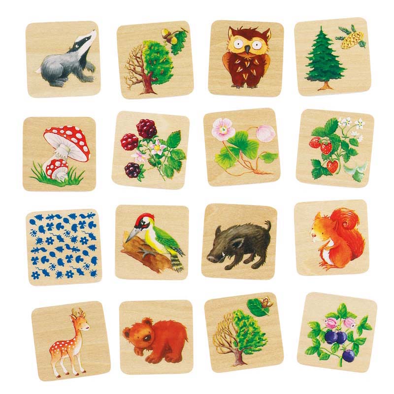 Memospiel Waldleben Holz Kindergartenbedarf