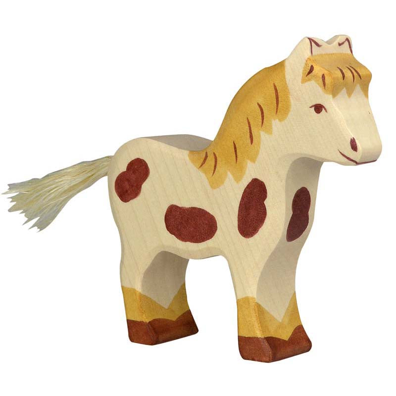 Holzfigur Pony gescheckt