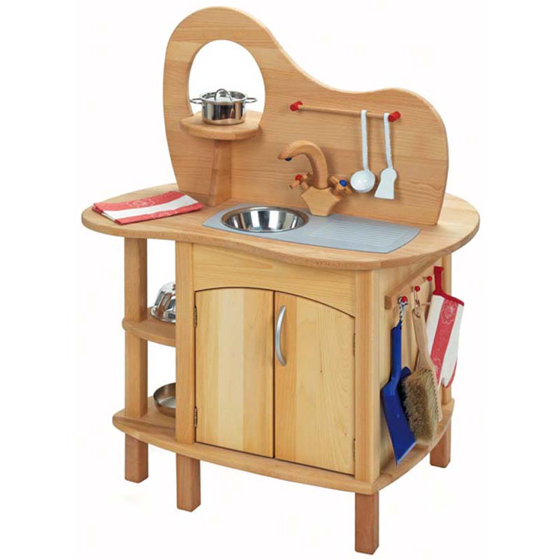 Spielküche mit Aufsatz Holz