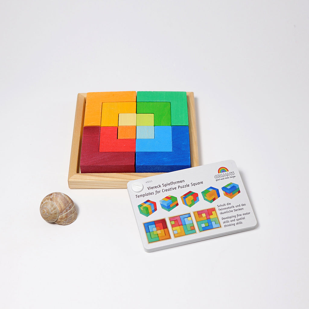 Legespielset Viereck Bunt Holz