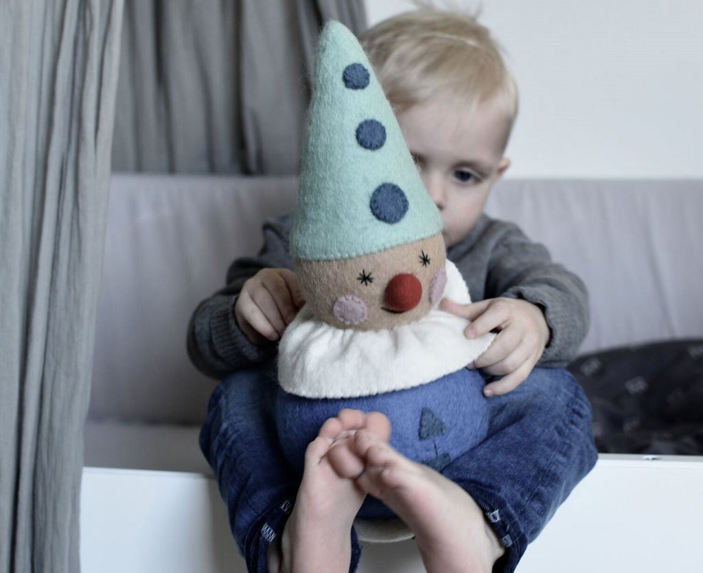Clown, blau/mint Filz