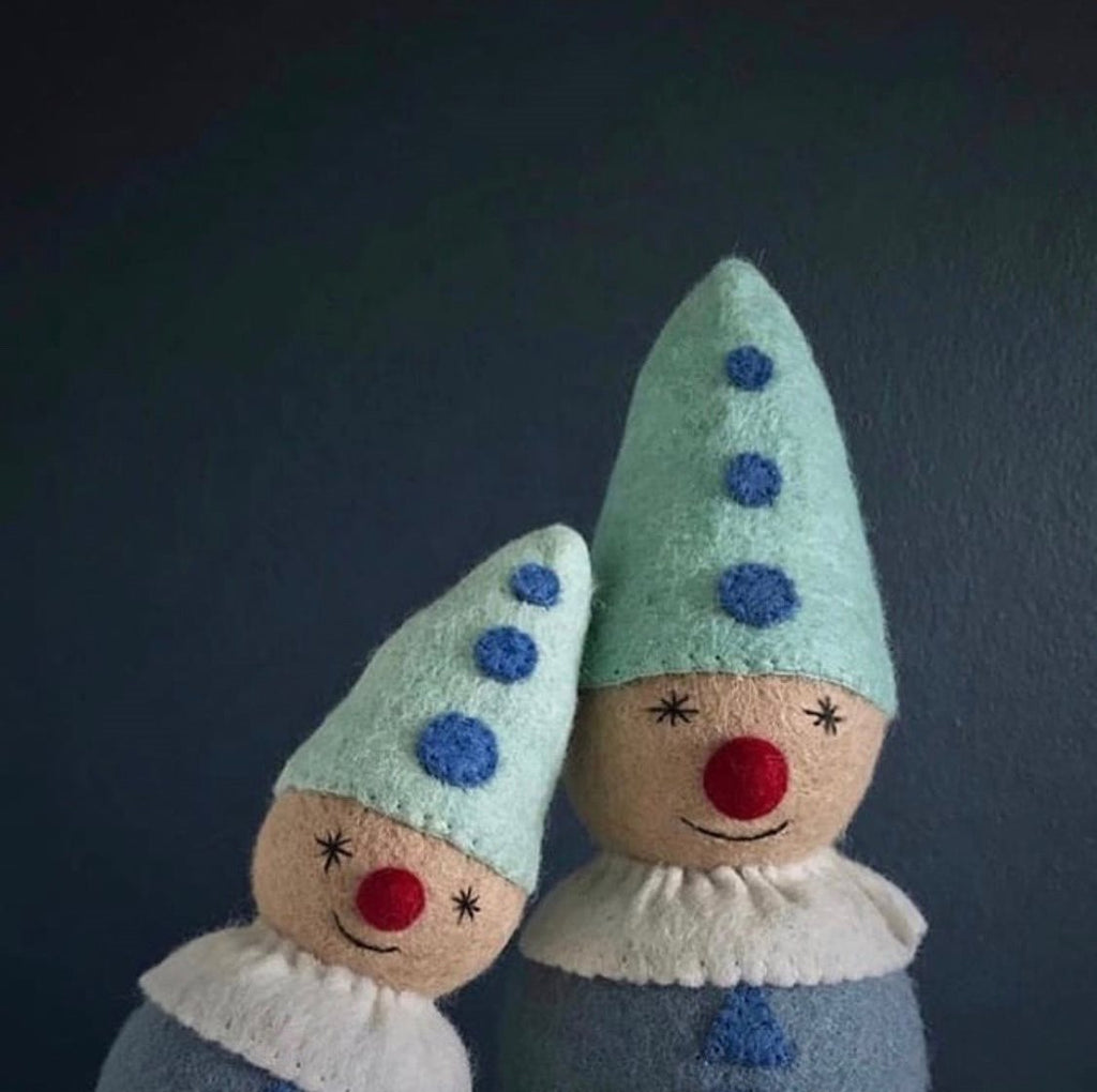 Clown, blau/mint Filz