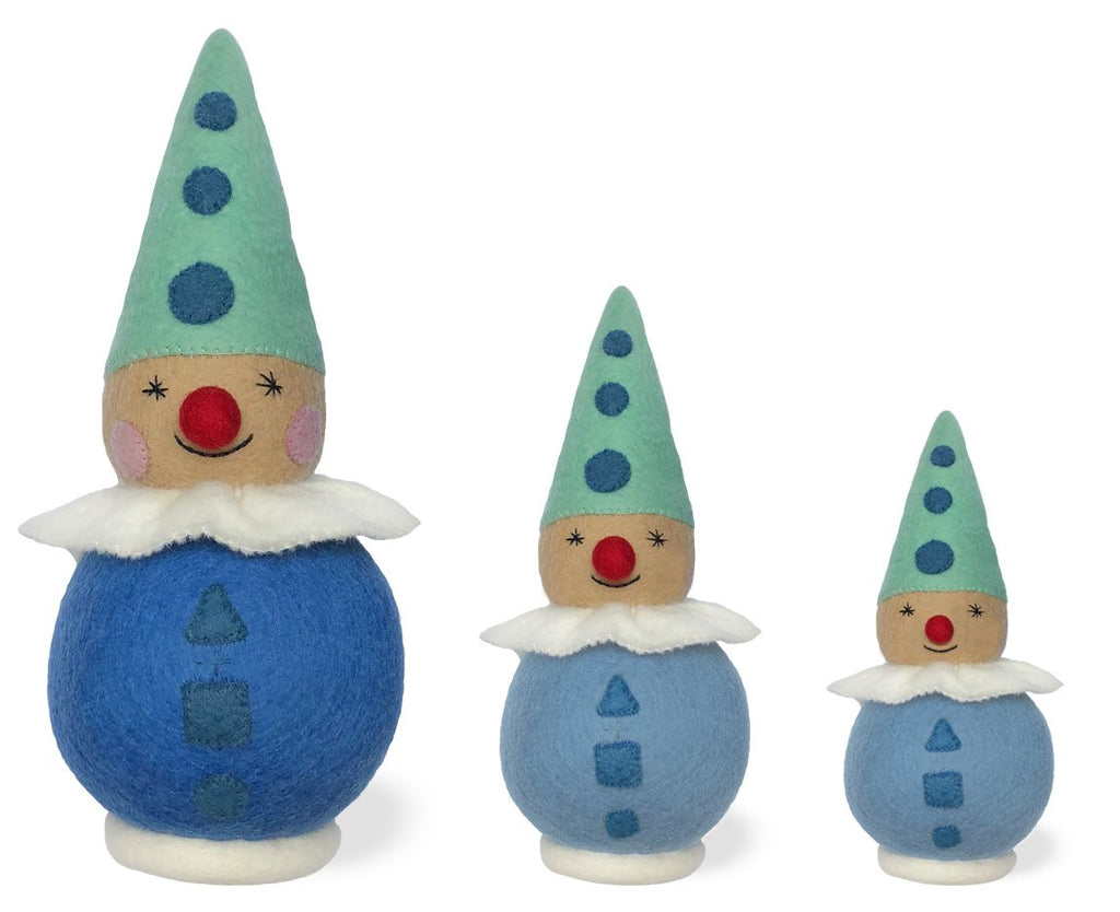 Clown, blau/mint Filz