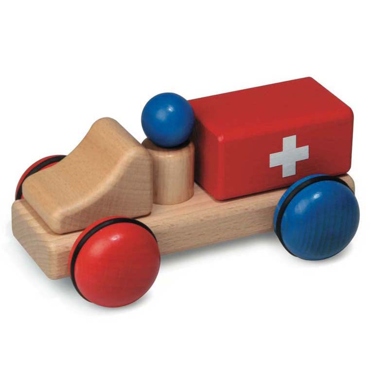 Mini Krankenwagen Auto Holz Kindergartenbedarf