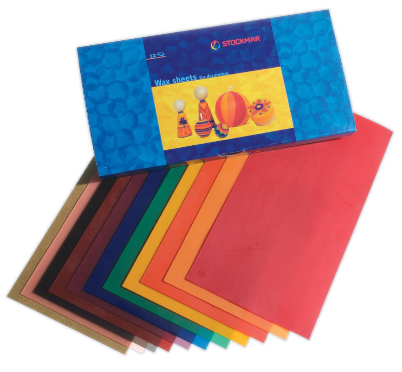 Wachsfolien (200x100mm) 12 Farben
