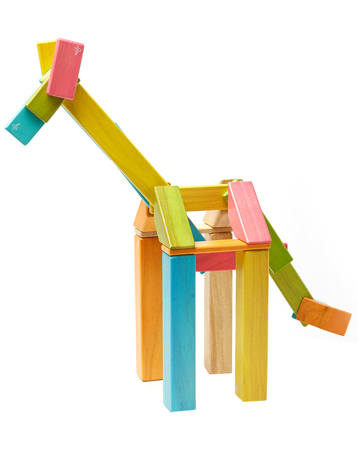 Magnetholzbausteine 42 Teile Giraffe